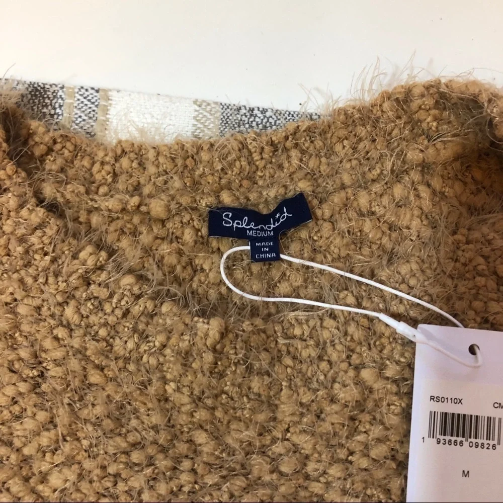 🔥Splendid super soft tan chunky sweater. Medium NWT